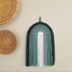 Boho Crochet Rainbow Wall Hanging (Geode)